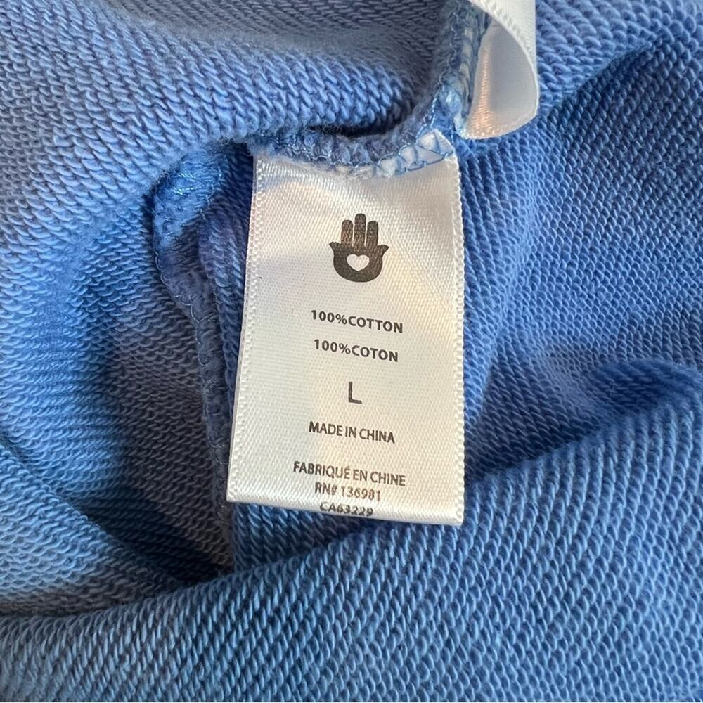 Spiritual Gangster Love Blue Ombré Cropped Sweatshirt - Picture 4 of 5